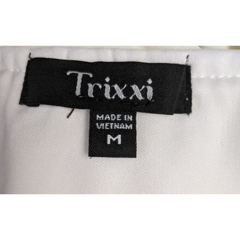 NEW~TRIXXI Cream Sleeveless Pleated Mini Dress Party Beachy Vacation M $56 - Picture 10 of 12